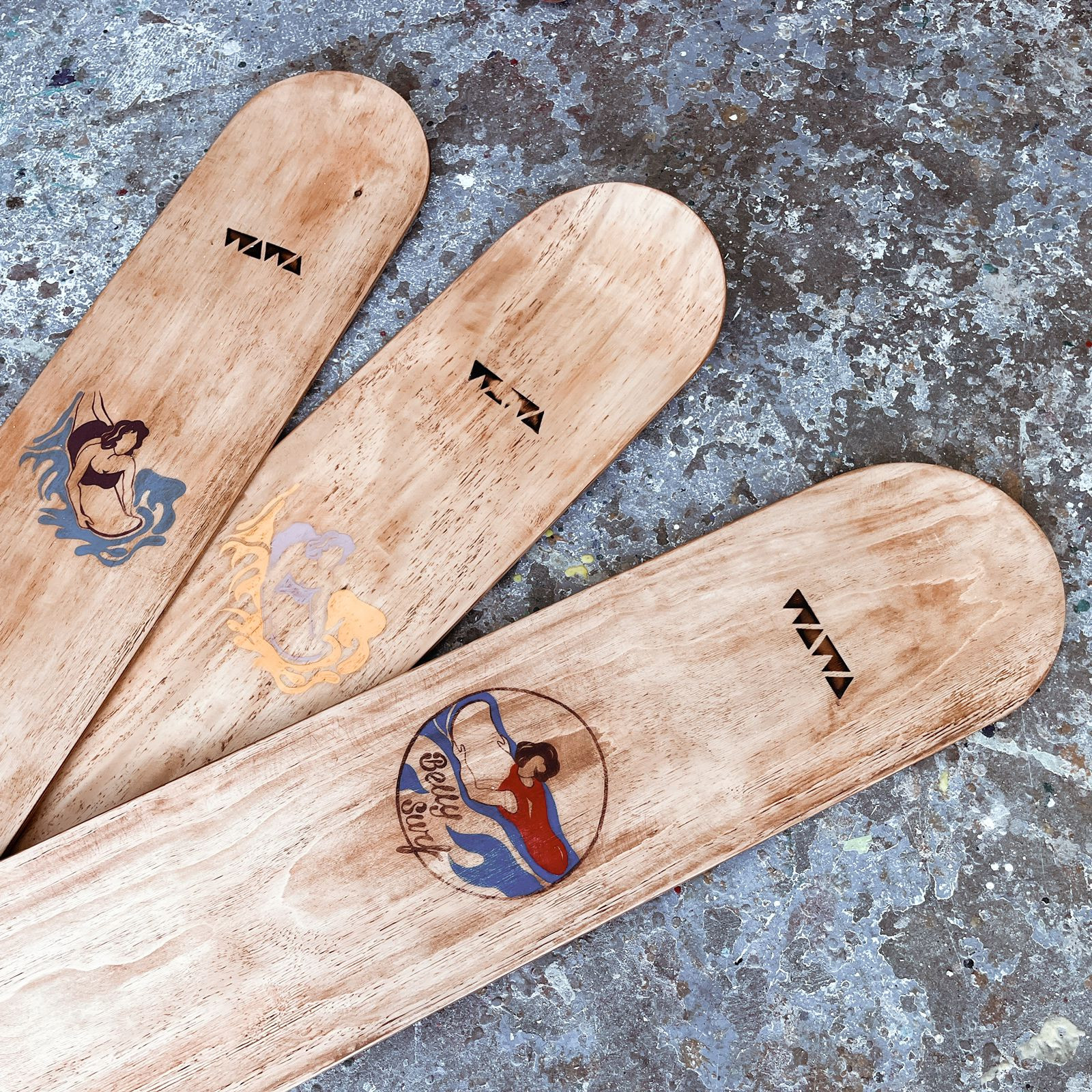 Ein Bild der Surfboards, die Hanna bearbeitet hat.