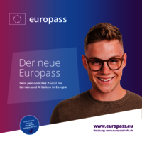 Das Deckblatt des Europass-Jugendflyers.
